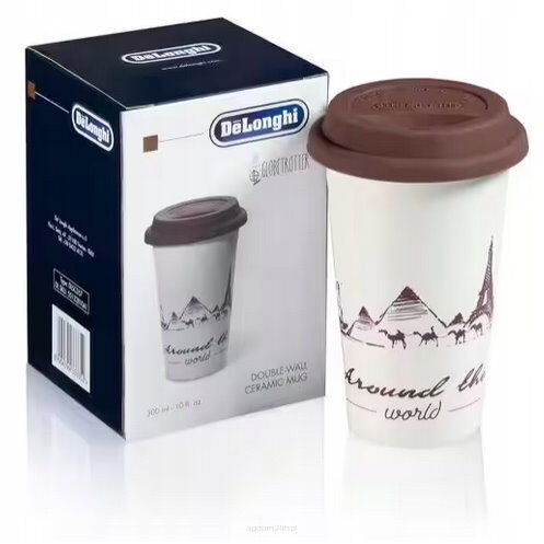 Oryginalny, Fabrycznie nowy kubek termiczny ceramiczny DeLonghi DLSC057 300ml.