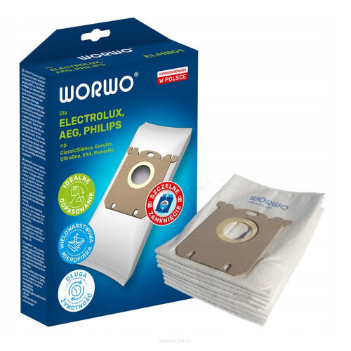 Worki do odkurzacza, komplet x8 sztuk.