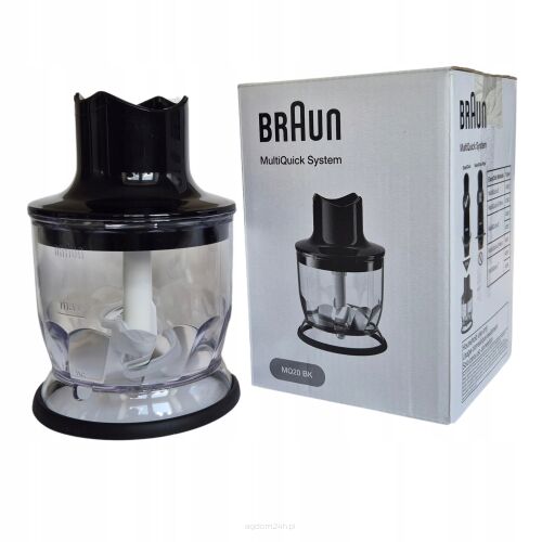 Oryginalny, fabrycznie nowy kompletny pojemnik rozdrabniacz MQ20BK do blendera Braun 4165 4191 4192 4193 4199.
