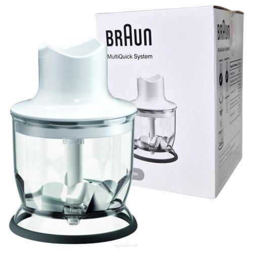 Oryginalny, fabrycznie nowy kompletny rozdrabniacz MQ20WH 350 ml do blendera Braun 4165 4191 4192 4193 4199.