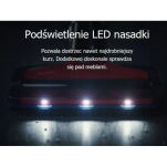 Elektroszczotka posiada oświetlenie LED ułatwiające sprzątanie.